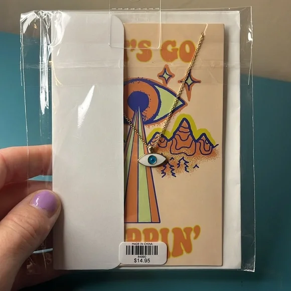 Evil Eye Necklace with Card - Picture 4 of 4